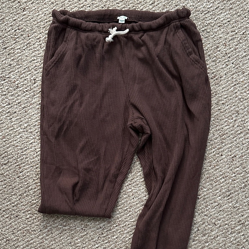 Aerie Brown Wide Leg Pants